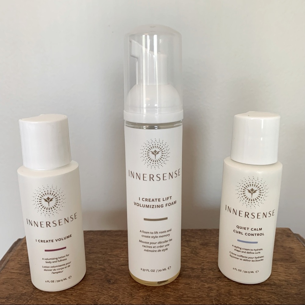 Innersense I Create Volume, I Create Lift, Quiet Calm Curl Control  travel size
